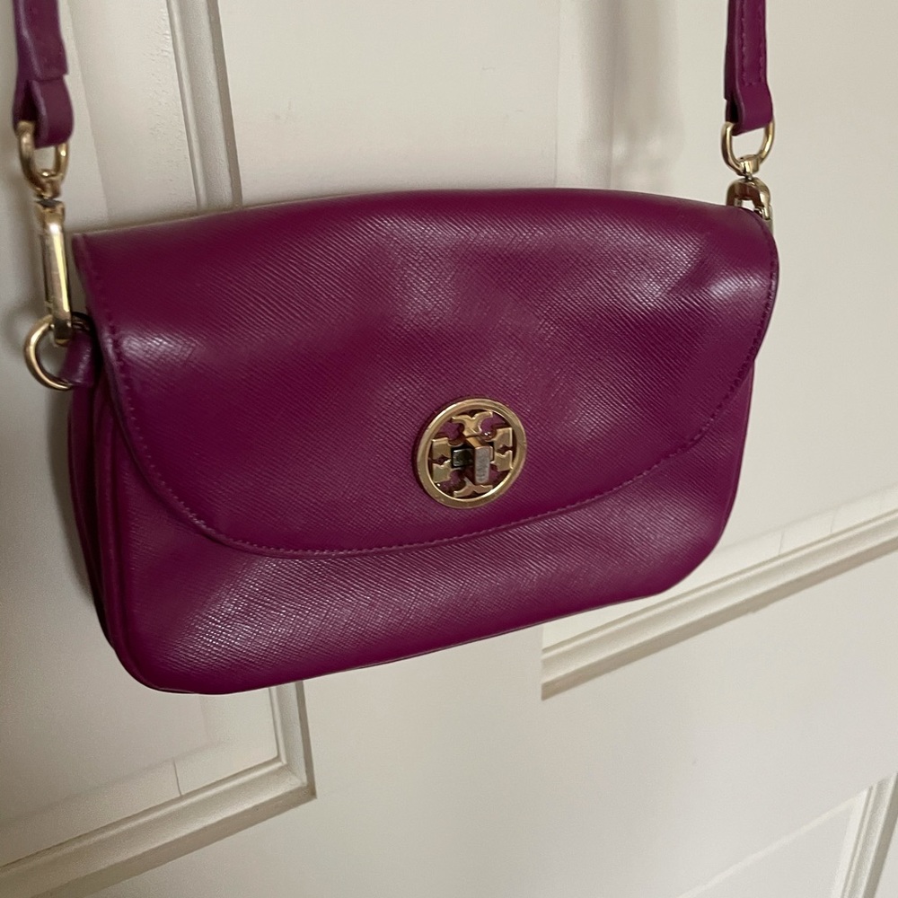 Tory Burch Robinson Purple Cross Body